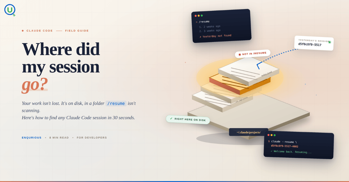 Where Did My Claude Code Session Go? How to Find Any Lost Session blog cover image